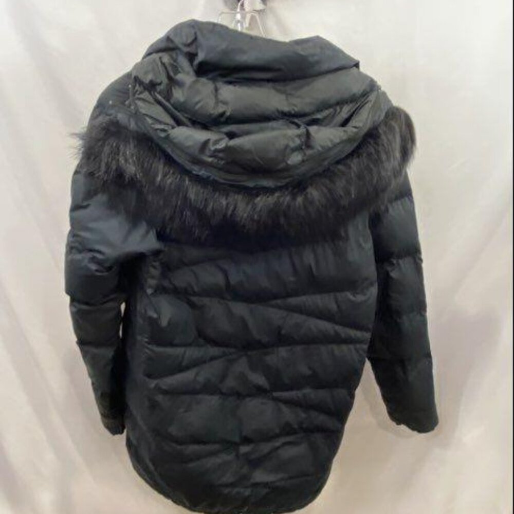 Columbia Women's Black Puffer Quilted Insolated W/ Fur Hood Lining Coat - Sz M